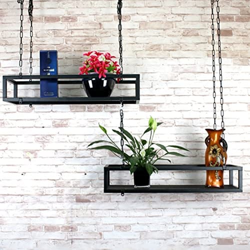 Hanging Plant Stand, Flower Pot Rack Storage Creative Plant Railing Shelf, Ceiling Industrial Flower Stand,Easy to Install Ceiling Shelves (Size : 160x25x15cm)