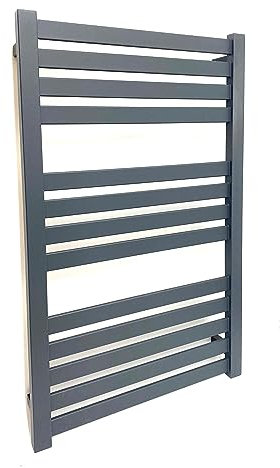 Greened House VAS Anthracite Heated Towel Rail Flat Panel 500mm W x 960mm H