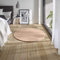 TacaHome Waschbarer Kurzflor Teppich Anti-Rutsch I Flauschiger Flachflor für Badezimmer Wohnzimmer Schlafzimmer Kinderzimmer Flur Läufer | 120 cm rund Beige