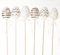 Ostereier zum Stecken I weiß Gold I 6er Set I Blumenstecker Ostern