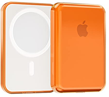 oakxco für Magsafe Battery Pack Hülle, Ultradünne und Weiche TPU Silikonhülle, Kratz- und Stoßfest, Männer und Frauen Geeignet, Kompatibel mit Apple Magsafe Battery Pack, Orange