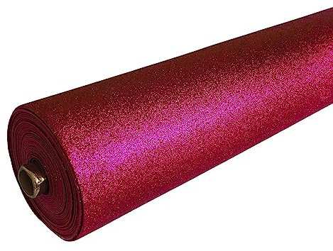 Glitzer-Moosgummi EVA 90cm breit ab 0,5m Schaumgummi PE Schaumstoff Basteln Stoff, Farbe:pink