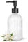 Topsky Glasseifenspender mit Kunststoffpumpe, 400 ml Flüssigseifenspender, rostfreie Pumpe für Küche und Bad, ideal für Lotionen, ätherisches Öl, Flüssigseifen, transparent