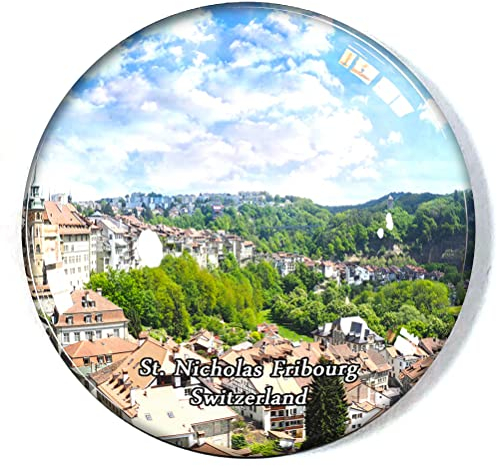 St. Nikolaus Fribourg Schweiz Kühlschrankmagnet Kühlschrank Gefrierschrank Magnet Souvenir Dekoration Magnet Aufkleber Glas Basteln