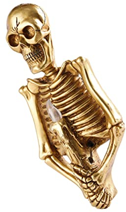 Garneck 1stk Totenkopf-flammenlampe Skelett Lampe Schreckliche Requisiten Neuheit Wandlampe Gruselige Motto-Party-Dekoration Skelettleuchte Zur Wandmontage Schädellampe Geist Haushalt Harz