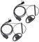 HYSHIKRA Cuffie Walkie Talkie, Auricolare compatibile con Midland G6 G7 / PRO G9 / PRO G12 GXT250 GXT550 GXT650 LXT80 (2, Forma a D)