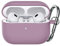 JETech Aufgerüstet Silikon Hülle für AirPods Pro (2./1. Generation 2023/2022/2019) mit Schlüsselanhänger, Hart PC Innenleben, Stoßfeste Schutzhülle, Front LED Sichtbar (Grau Lila)