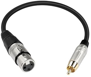 PNGKNYOCN Cavo corto da RCA a XLR, cavo microfonico sbilanciato da RCA maschio a 3 pin XLR femmina per microfono mixer amplificatore (0,3M/1FT)