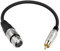 PNGKNYOCN RCA to XLR Short Cable，Unbalanced Microphone Cable RCA Male to 3 Pin XLR Female Audio Cord for Amplifier Mixer Microphone (0.3M/1FT
