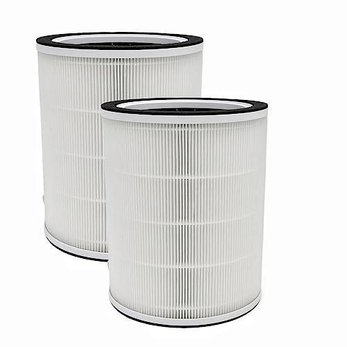 HODSEUKIN（2-Pack）Replacement True HEPA Filters Compatible with TCL Breeva A3 & A5 Air Purifiers,4-Stage Filtration High-efficiency Activated carbon
