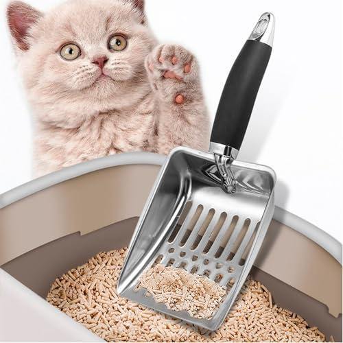 katmerio Pelle à litière pour chat - En métal - 26 cm