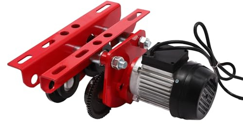 Xigner Mini palan électrique 1T Treuil électrique 370 W pour usines entreprises industrielles et minières Largeur réglable : 68-120 cm (sans câble métallique)