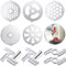 9 Pieces Meat Grinder Blades Meat Grinder Plate Discs Stainless Steel Food Grinder Accessories for Size 5 Stand Mixer