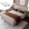 Skcess Polsterbett Einzelbett 160 X 200 cm, Bettgestell Mit Lattenrost Und Verstellbares Kopfteil, Gepolstertes Bett In Grau-Beige Jugendbett(Mit Matrat)