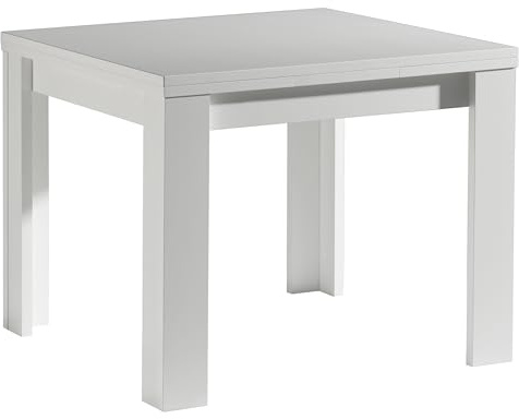 möbelando Kulissentisch >Monzi< ausziehbar bis 136cm in weiß matt - 80/136x78x60cm (BxHxT)