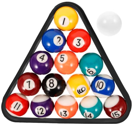 Toddmomy Billardkugeln-Set Aus Harz 16 Mini-Billardbälle Mit Billardständer Für Billardtisch Billard-Übungsball Und Ersatzball Für Kinder Tischspiel Und Spielspaß