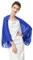 BEAUTELICATE Chiffon Schal Stola Damen Festlich Elegante Schultertuch Bolero Shrug mit Ärmel für Abendkleider Brautkleider Sommer Hochzeit (Königsblau, Einheitsgröße)