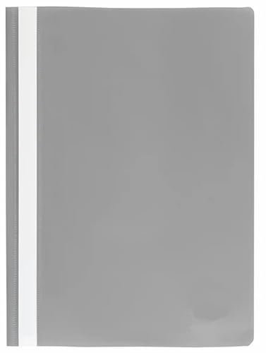 Papiertiger Schnellhefter PP für Schule und Büro (Standard, Grau, 100er Pack)