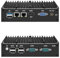 HSIPC Celeron N2840 X86 Thin Client, Mini-PC mit 4G RAM 128G SSD, Dual RJ45 Port, Dual COM RS485, VGA HDMI, 6 USB
