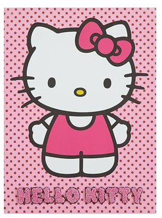 Idea Nuova Sanrio Hello Kitty 3D-getuftete Leinwand, Wandkunst, Paneel für Raumdekoration, 27,9 x 38,1 cm
