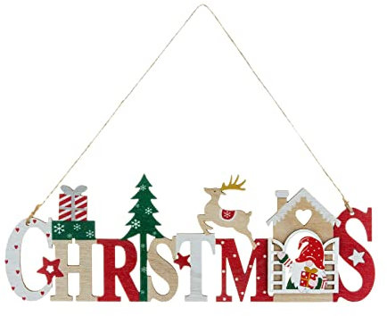 Weihnachtsdekorationen Holz Buchstabe Schild Anhänger Weihnachten Willkommen Türnummer Türanhänger Holzschild Anhänger Weihnachtsdeko Anhänger Weihnachten Wichtel Anhänger Hängeregale (B,