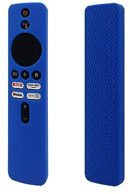Funda protectora de silicona para Xiaomi Mi 4K TV Box 2023 de 2ª generación, anticaídas, antideslizante, accesorios para mando a distancia (color azul)