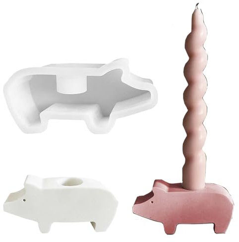Silikonform Schwein Kerzenhalter WISIRENT, Silikon Gießform Glücksschwein Silikonformen Gießformen, Glücksschwein Silikonform Schwein kerzenformen Zum Gießen Gießformen Gips Glücksbringer