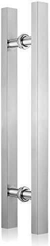 Maniglia moderna per porta della doccia, in vetro, quadrata, 50 cm, per interni ed esterni, maniglia per porta scorrevole