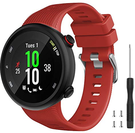 Vozehui Cinturino di ricambio compatibile con Garmin Forerunner 45, in morbido silicone, sportivo, per donne e uomini, Silicone