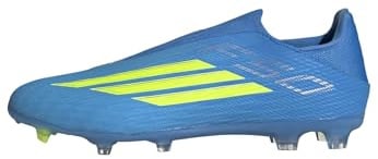 adidas Unisex F50 League Laceless Firm Ground/Multi Ground Football Boots, Lucid Ray Blue/Team solar Yellow 2/Lucid Aquamarine, 40 EU