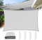 Voiles D'ombrage pour Patio,Voile D'ombrage Rectangulaire Imperméable pour L'extérieur 3 X 4 M, Toile D'ombrage, Voile Ombrage, La Protection Solaire Et Résistant UV pour Extérieur, Jardin
