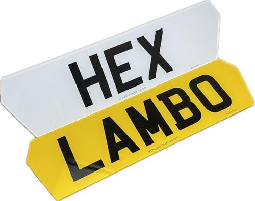 Hex Plates Short Number Plates UK Reg Quality Printed 6 Digit. Show plate outdoor