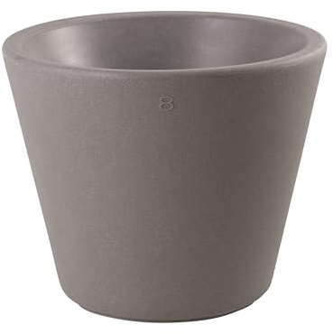 8 seasons Design Shining Classic Pot XM, LED Pflanzkübel 49 x 39 cm (Taupe), E27 Fassung inkl. Leuchtmittel in warmweiß, beleuchteter Pflanzkübel für innen + außen, Blumenkübel
