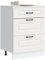 HOMTAKIE Armoire de Cuisine Kalmar Blanc Bois d'ingénierie 1x Meuble Bas (3 tiroirs) 60 cm