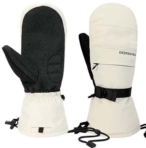 Harssidanzar Herren Snowboardhandschuhe Fleece wasserdicht KM061EU