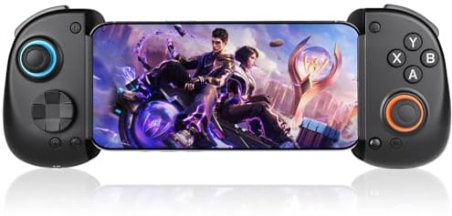 AOOSU Mobile Gaming Controller, Controller di Gioco Mobile per Android/iOS, Gamepad Wireless, Joystick Analogico Anti-deriva, Compatibile con Android, iOS, Switch e PC (Nero)