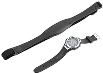 Digitale Pulsuhr mit Brustgurt Schwarz Fitness Tracker für Übung