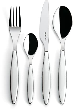 Guzzini, Ménagère 24 Pièces, 15,8 x 7,5 x h25,5 cm, Blanc