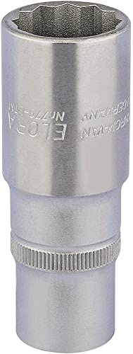 Draper 11936 Elora Deep Bi-Hexagon Socket, 1/2 Square Drive, 22mm