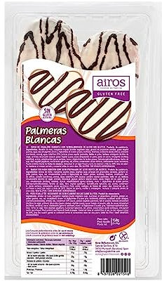 Airos Palmera con chocolate blanco, Sin Gluten, 150g