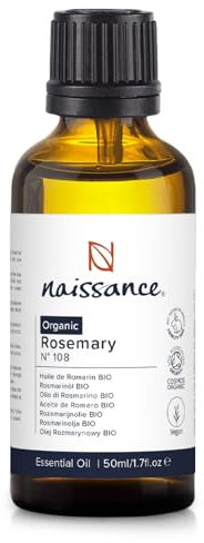 Naissance Rosmarinöl BIO (Nr. 108) – 50ml – Reines Bio Rosmarin Ätherisches Öl für Haare, Bart, Gesicht, Naturkosmetik, Massage, Aromatherapie - Duftöl für Aroma Diffuser