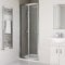 iBathUK 700mm Bifold Glass Shower Enclosure Reversible Folding Cubicle Door