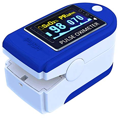 SATURIMETRO DA DITO, PULSOSSIMETRO PROFESSIONALE OSSIMETRO SPO2 E CARDIOFREQUENZIOMETRO CON DISPLAY LCD PER MISURAZIONE SATURAZIONE OSSIGENO NEL SANGUE E FREQUENZA DEL POLSO
