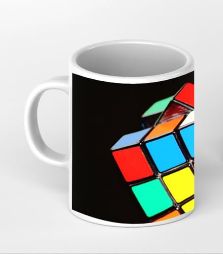 deyoli fantastischer Zauberwürfel als Motivetasse Panorama 300ml, aus Keramik weiß, wunderbar als Geschenkidee oder ihre neue Lieblingstasse