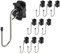 kuriershop 10 x Kerl Butler - Automotive Fitting mit Haken für Airlineschienen, Endbeschlag, Stahl, schwarz-Silber