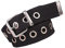 P Prettyia Stoffgürtel Damengürtel Damen Gürtel mit Metallschnelle und Ösen, Frauen Accessoire - Schwarz, 126,5 cm