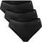 DANISH ENDURANCE Culottes en Fibre de Bambou Stretch, Slips Ultra Doux & Confortables, Femme, Lot de 3, Noir, XL/XXL