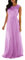 Minetom Robe Maxi Longue avec Mousseline Dentelle Fluide sans Manches Elégant de Soirée Lavande A Violet 36