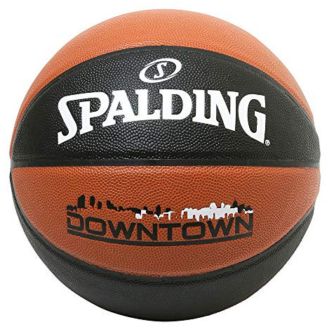 Spalding 76-715J Downtown Basketball Black/Brown No. 7 Basketball Basket