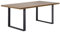 i-flair Esszimmertisch Macon 200x100 cm Kufentisch Holztisch Esstisch Kufengestell Tisch mit Tischplatte und Kufen - Nussbaum + Schwarz